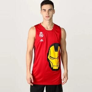 Adidas Marvel Iron Man Men's Sleeveless Jersey Medium Athletic Basketball NWT